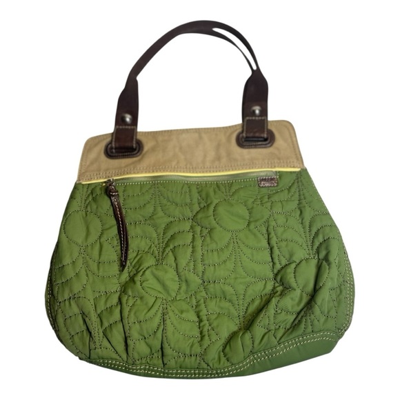 Fossil Handbags - Vintage Fossil Women’s Key-Per Green Quilted Tote/Shoulder Bag